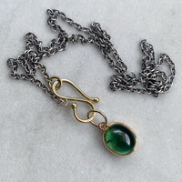 Oval Green Tourmaline Pendant